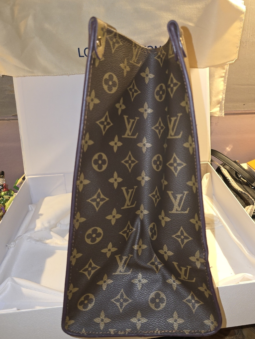 Louis Vuitton Brown Monogram Reversible Tote Bag - Picture 3 of 10